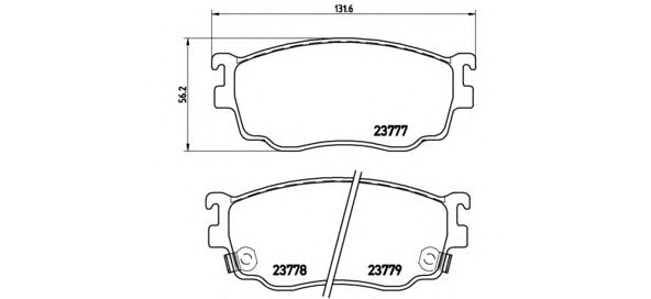 Тормозные колодки BREMBO P 49 026