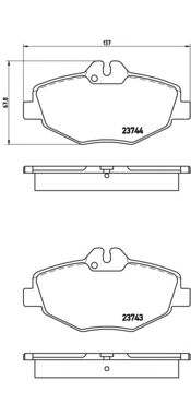Тормозные колодки BREMBO P 50 049