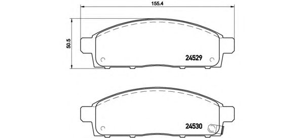 Тормозные колодки BREMBO P 54 038
