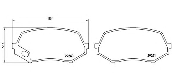 Тормозные колодки BREMBO P 54 044