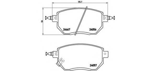 Тормозные колодки BREMBO P 56 051