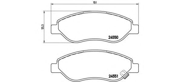 Тормозные колодки BREMBO P 59 053