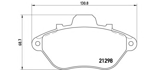 Тормозные колодки BREMBO P 61 039