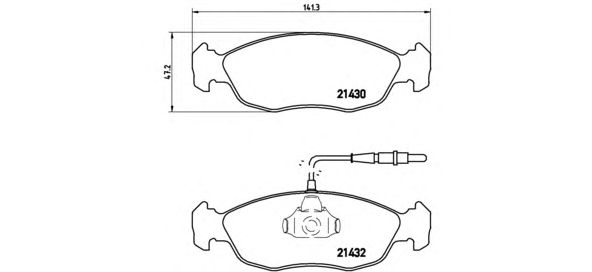 Тормозные колодки BREMBO P 61 054