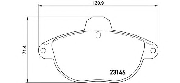 Тормозные колодки BREMBO P 61 055