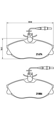 Тормозные колодки BREMBO P 61 057