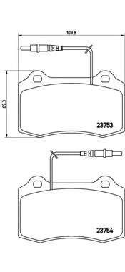 Тормозные колодки BREMBO P 61 064