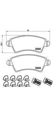 Тормозные колодки BREMBO P 61 067