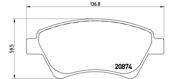 Тормозные колодки BREMBO P 68 034