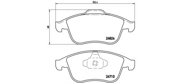 Тормозные колодки BREMBO P 68 052