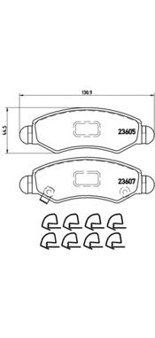 Тормозные колодки BREMBO P 79 015