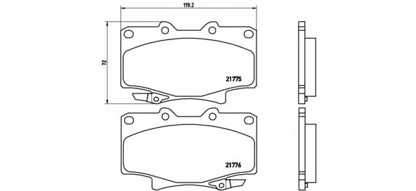 Тормозные колодки BREMBO P 83 025