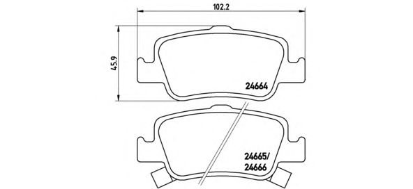 Тормозные колодки BREMBO P 83 080