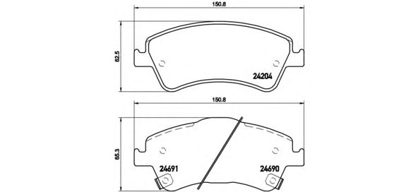 Гальмівні колодки BREMBO P 83 081