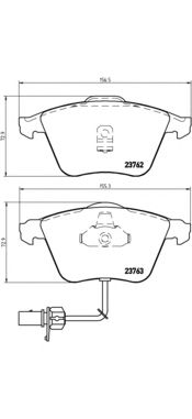 Тормозные колодки BREMBO P 85 056