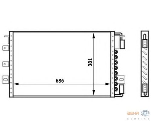 Радиатор кондиционера HELLA 8FC 351 024-131