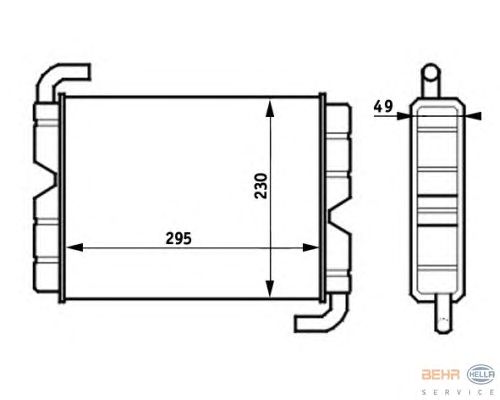 Радиатор отопителя HELLA 8FH 351 024-381