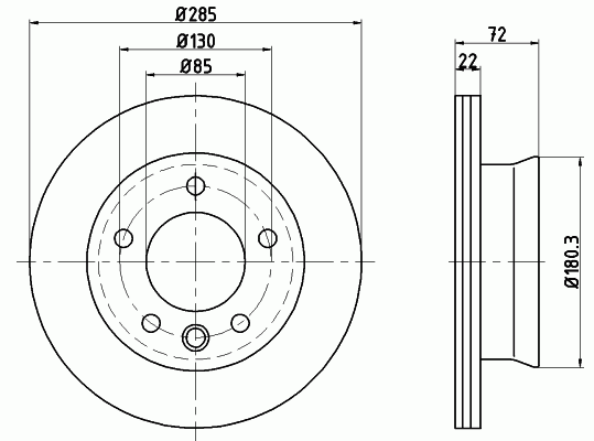 Гальмівний диск MINTEX MDC2127