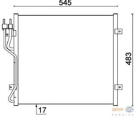 Радіатор кондиціонера HELLA 8FC 351 307-531