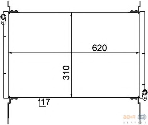 Радиатор кондиционера HELLA 8FC 351 309-091