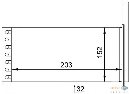 Радиатор отопителя HELLA 8FH 351 313-231
