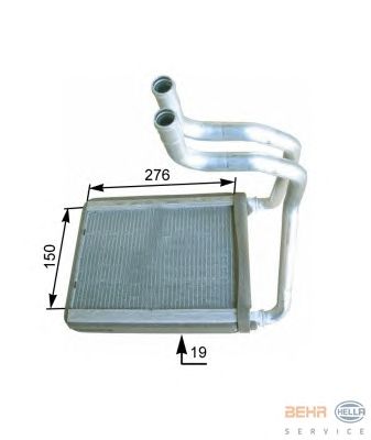Радиатор отопителя HELLA 8FH 351 315-241