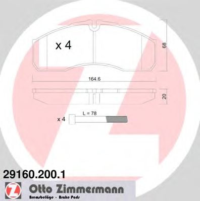 Гальмівні колодки ZIMMERMANN 29160.200.1