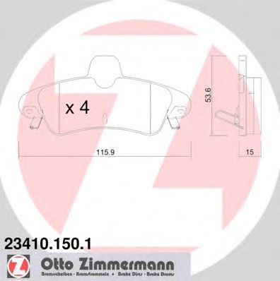 Тормозные колодки ZIMMERMANN 23410.150.1