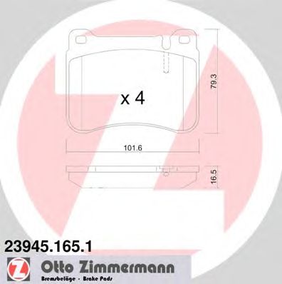 Тормозные колодки ZIMMERMANN 23945.165.1