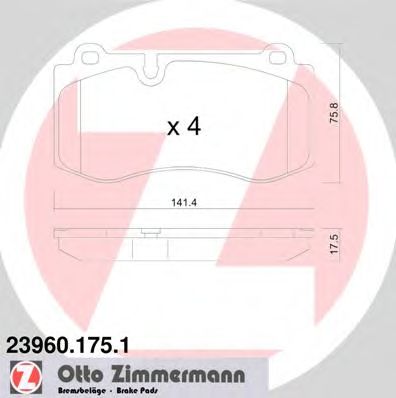 Тормозные колодки ZIMMERMANN 23960.175.1