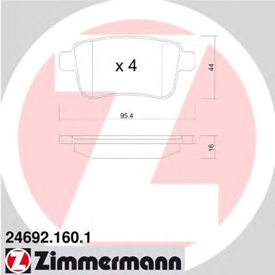 Тормозные колодки ZIMMERMANN 24692.160.1