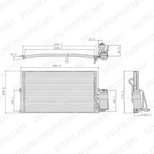 Радіатор кондиціонера DELPHI TSP0225050