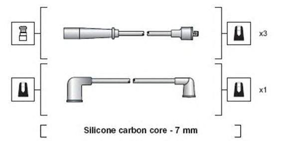 Комплект высоковольтных проводов MAGNETI MARELLI 941318111165