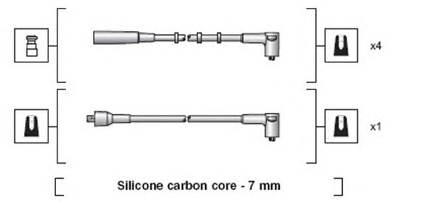 Комплект высоковольтных проводов MAGNETI MARELLI 941318111212