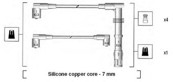 Комплект высоковольтных проводов MAGNETI MARELLI 941055070532