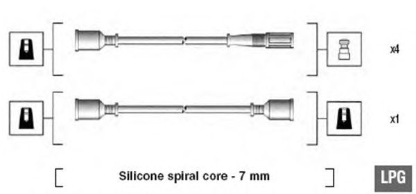 Комплект високовольтних проводів MAGNETI MARELLI 941095000580