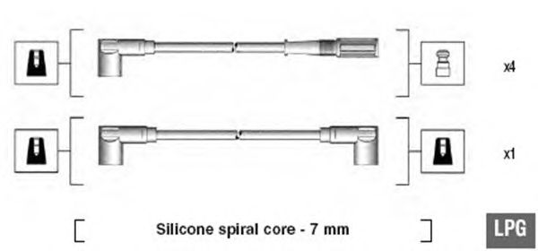 Комплект високовольтних проводів MAGNETI MARELLI 941095510593