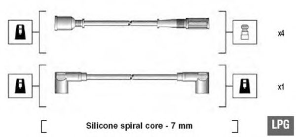 Комплект высоковольтных проводов MAGNETI MARELLI 941095640604