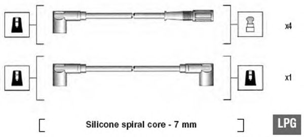 Комплект высоковольтных проводов MAGNETI MARELLI 941095860624