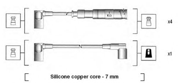 Комплект высоковольтных проводов MAGNETI MARELLI 941115020651