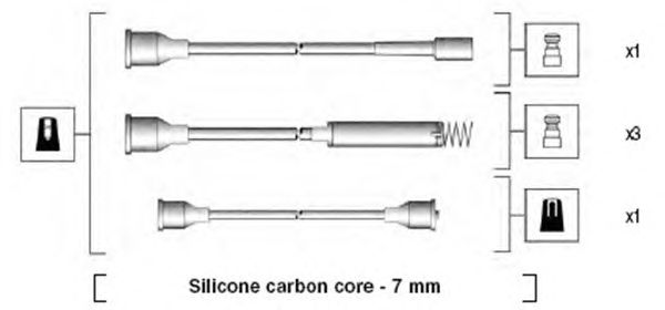 Комплект високовольтних проводів MAGNETI MARELLI 941125250677