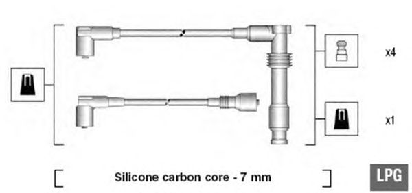 Комплект высоковольтных проводов MAGNETI MARELLI 941125290681