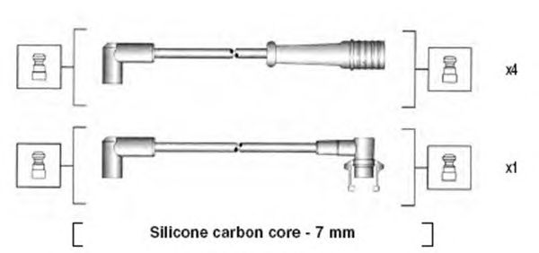 Комплект высоковольтных проводов MAGNETI MARELLI 941145440741