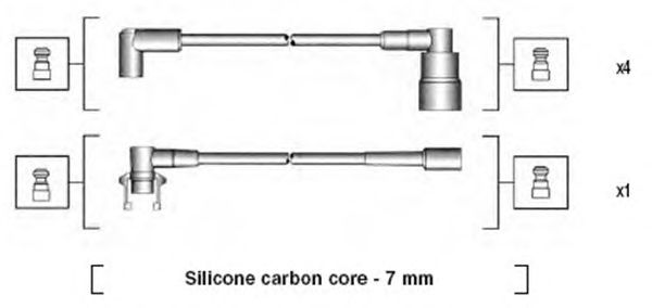 Комплект высоковольтных проводов MAGNETI MARELLI 941215160801