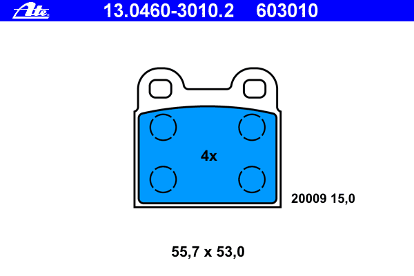 Тормозные колодки ATE 13.0460-3010.2