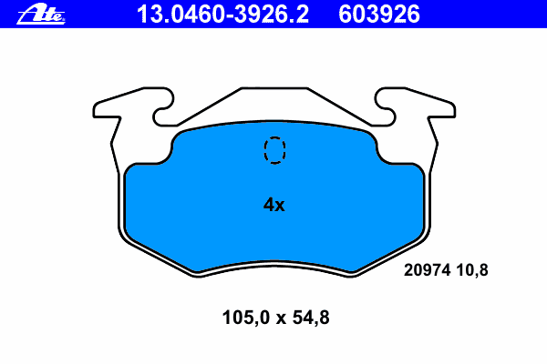 Тормозные колодки ATE 13.0460-3926.2