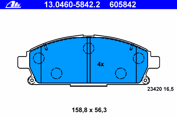 Тормозные колодки ATE 13.0460-5842.2