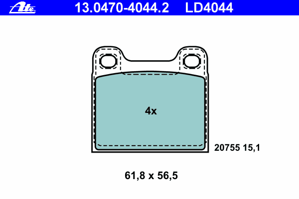 Тормозные колодки ATE 13.0470-4044.2 ATE Ceramic
