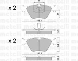 Тормозные колодки METELLI 22-0207-0