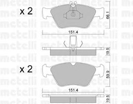 Тормозные колодки METELLI 22-0219-0